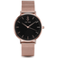 Fashion Luxury Steel Mesh Ultra Thin Dress Watch For Women Women's Watches KING HOON factory Store STEEL ROSE BLACK