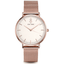Fashion Luxury Steel Mesh Ultra Thin Dress Watch For Women Women's Watches KING HOON factory Store STEEL ROSE WHITE