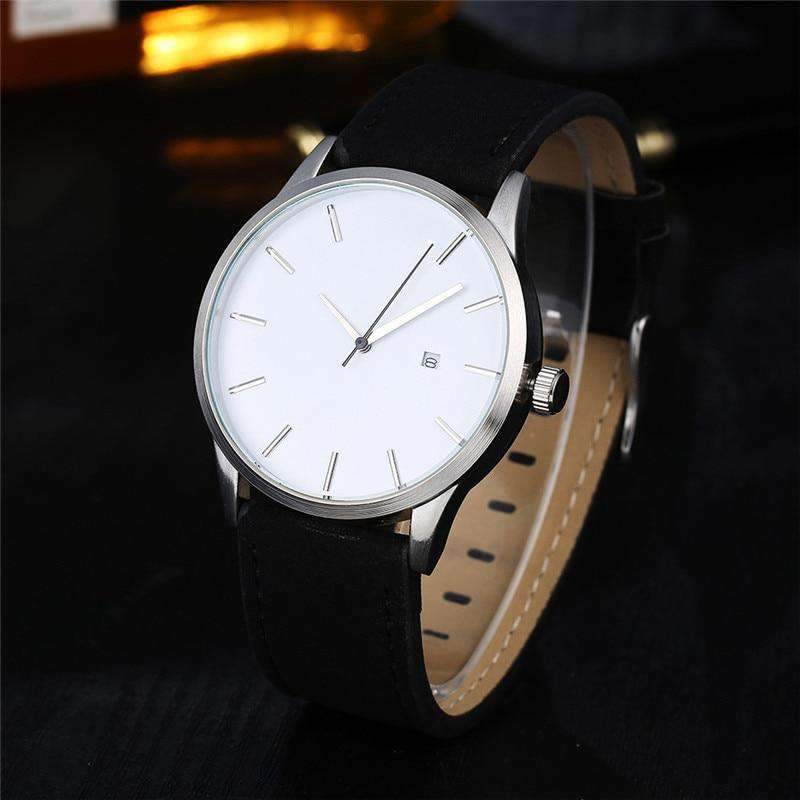 Fashion Military Leather Strap Quartz Watch For Men Quartz Watches Love watch. Store
