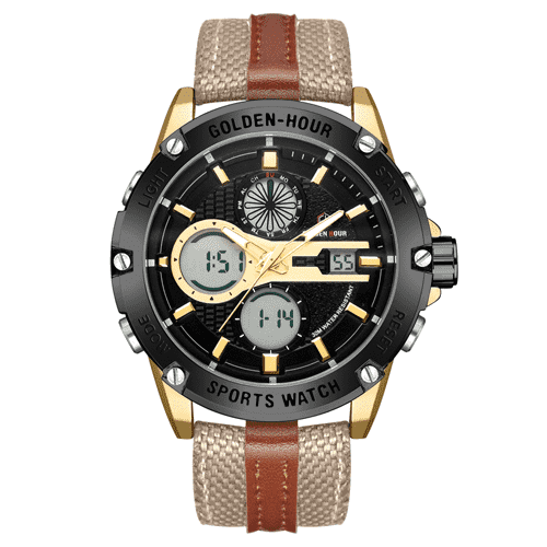 Fashion Outdoor LED Display Army Sports Men's Quartz Watch Quartz Watches KINGDOME of TIMEPIECES store G B