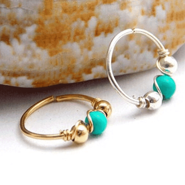 Fashion Retro Round Beads Nose Body Jewelry Rings And Studs For Women Body Jewelry Mybic Store