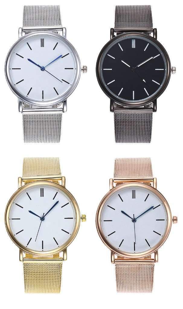 Fashion Silver Mesh Stainless Steel Dress Watch For Women Women's Watches Aiwise Store