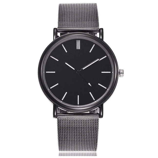 Fashion Silver Mesh Stainless Steel Dress Watch For Women Women's Watches Aiwise Store black