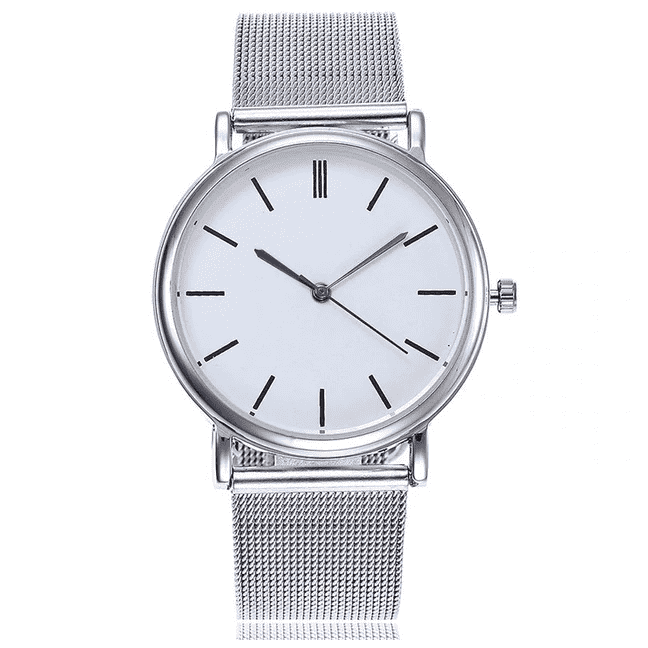 Fashion Silver Mesh Stainless Steel Dress Watch For Women Women's Watches Aiwise Store silver