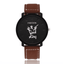 Fashion Sports Leather Band Unisex Anti-shock Lover Watch Lover's Watches jw wristwatches Store King Brown Black