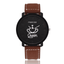 Fashion Sports Leather Band Unisex Anti-shock Lover Watch Lover's Watches jw wristwatches Store Queen Brown Black