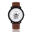 Fashion Sports Leather Band Unisex Anti-shock Lover Watch Lover's Watches jw wristwatches Store Queen Brown White