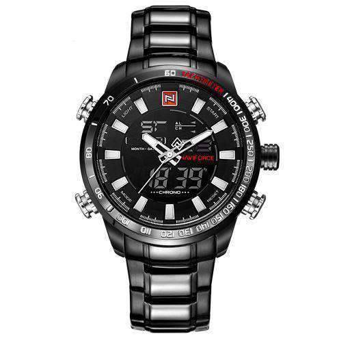 Fashion Stainless Steel Analog Quartz Watch For Men Quartz Watches NAVIFORCE OUTLET Store B B W
