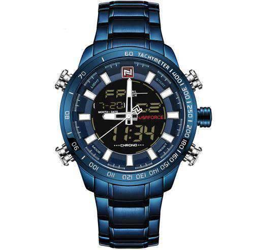 Fashion Stainless Steel Analog Quartz Watch For Men Quartz Watches NAVIFORCE OUTLET Store BE BE
