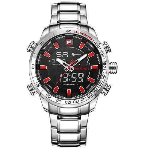 Fashion Stainless Steel Analog Quartz Watch For Men Quartz Watches NAVIFORCE OUTLET Store S-B-R