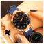 Fashion Star Sky Dial Rose Gold Women's Dress Watch Women's Watches Trendy Watches Store Blue