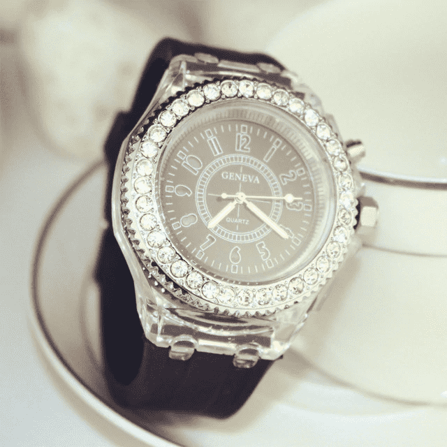 Fashion Tide LED Female Student Luminous Children's Watch Children's Watches Bgg Official Store Black