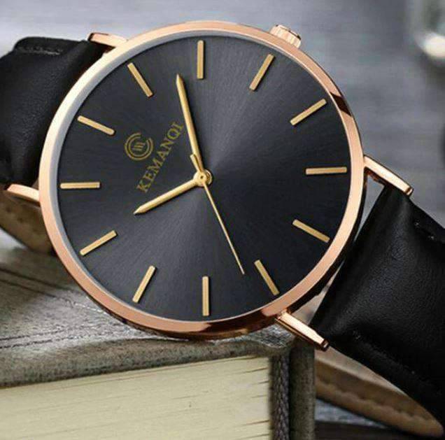 Fashion Ultra Thin Luxury Casual Quartz Watch For Men Quartz Watches True Colors Store black 3