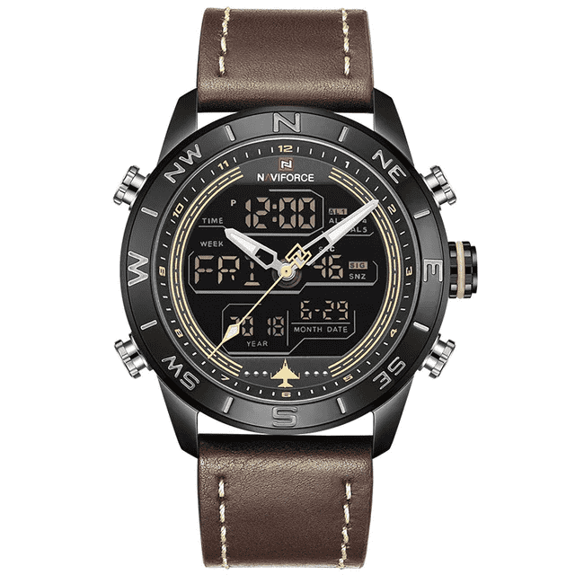 Fashion Waterproof LED Digital Military Men's Quartz Watch Quartz Watches NAVIFORCE Official Store Black Yellow