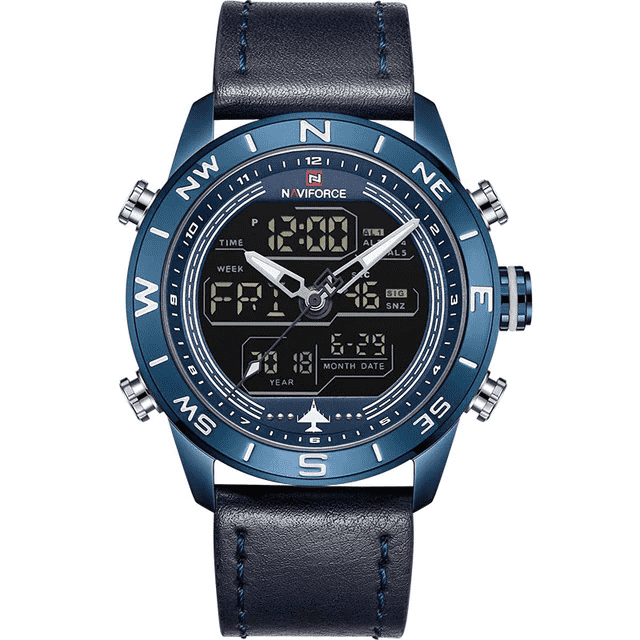 Fashion Waterproof LED Digital Military Men's Quartz Watch Quartz Watches NAVIFORCE Official Store Bule