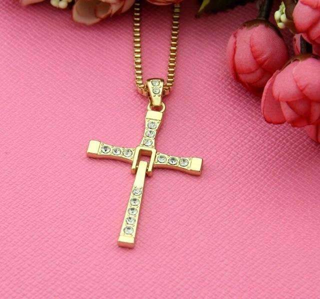 Fast and Furious Toretto Cross Pendant Necklace Jewelry For Men Pendant Necklaces CJJewelry Dropshipping- Store Gold