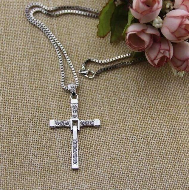 Fast and Furious Toretto Cross Pendant Necklace Jewelry For Men Pendant Necklaces CJJewelry Dropshipping- Store Silver