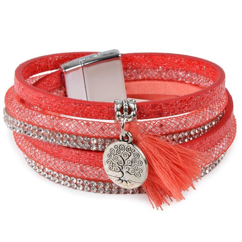 Feather Tree Magnetic Velvet Bracelet Wrap Bracelets Chanfar Official Store