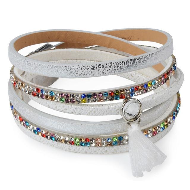 Feather Tree Magnetic Velvet Bracelet Wrap Bracelets Chanfar Official Store white
