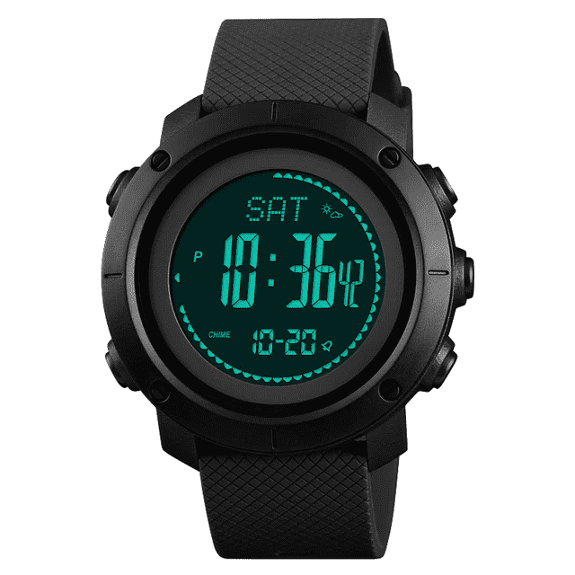 Fitness Tracker Measurement Stopwatch Men's Digital Watch Digital Watches Skmei Watch Store ABS Dial Black