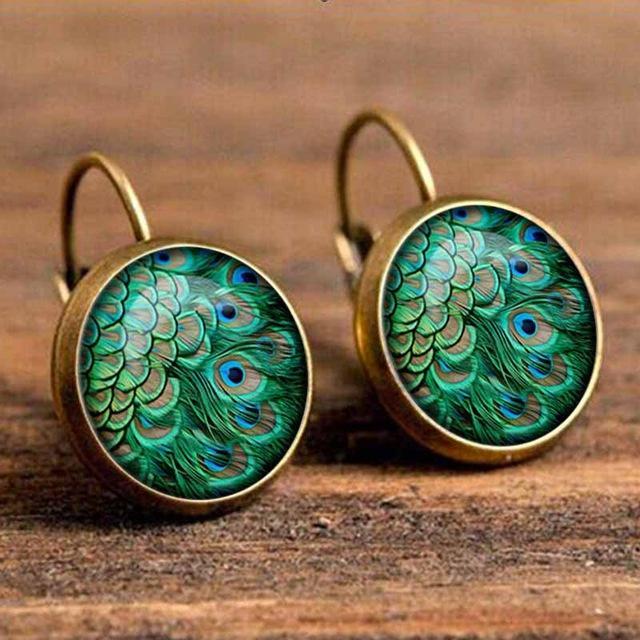 Flower Drop Round Earrings Drop Earrings Crazy Feng Official Store 50
