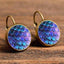 Flower Drop Round Earrings Drop Earrings Crazy Feng Official Store 57