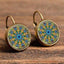 Flower Drop Round Earrings Drop Earrings Crazy Feng Official Store 62