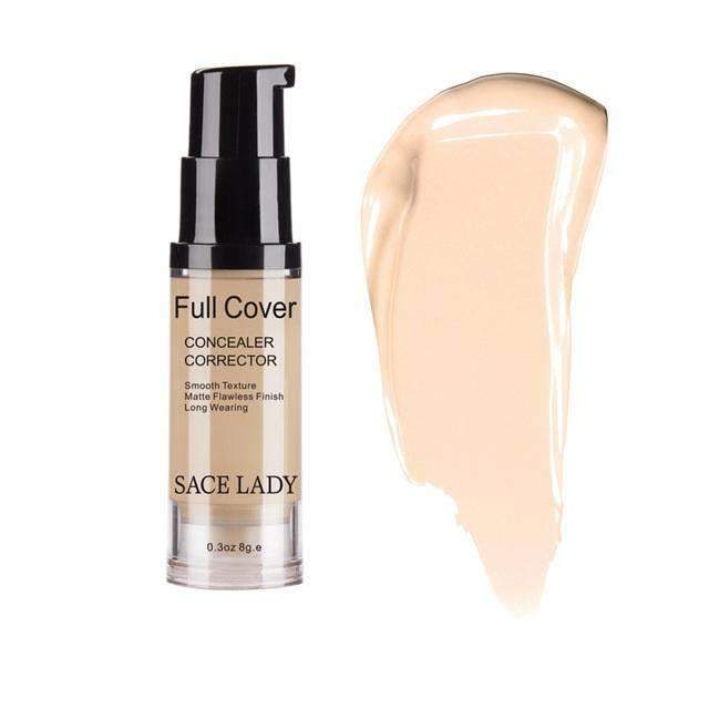 Full Cover Liquid Face Concealer Makeup Base Cosmetic Concealer SACE LADY Official Store 00 Ivory
