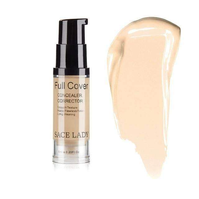 Full Cover Liquid Face Concealer Makeup Base Cosmetic Concealer SACE LADY Official Store 01 Light Natural