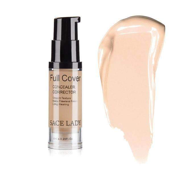 Full Cover Liquid Face Concealer Makeup Base Cosmetic Concealer SACE LADY Official Store 02 Warm Ivory