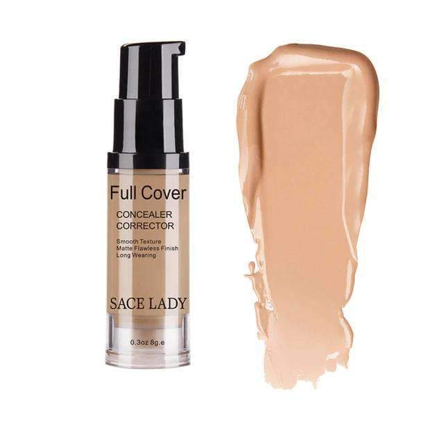 Full Cover Liquid Face Concealer Makeup Base Cosmetic Concealer SACE LADY Official Store 1.5 Warm Peach
