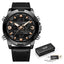 Full Steel Duel Display LED Sports Watch Sports Watches LIGE Watch Store black rose