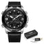 Full Steel Duel Display LED Sports Watch Sports Watches LIGE Watch Store silver black