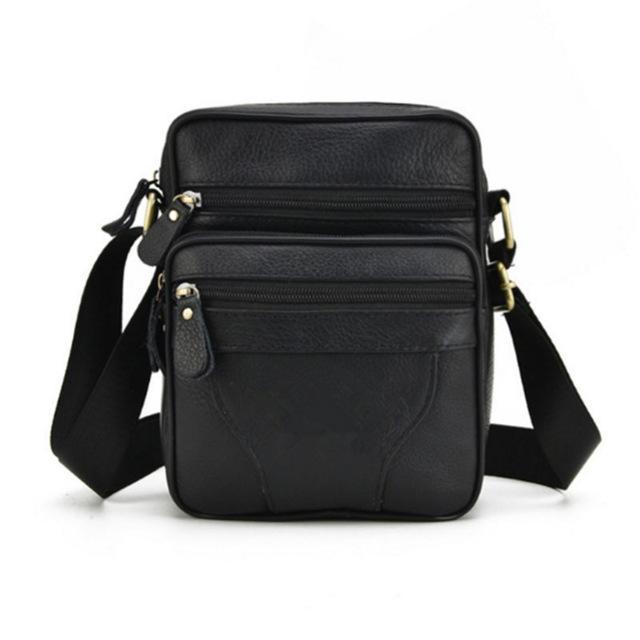 Genuine Cowhide Crossbody Bags Crossbody Bags July's Bag Store Black