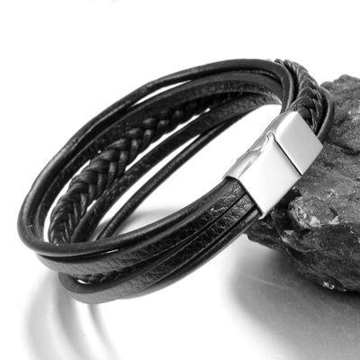 Genuine Leather Bracelet for Men Wrap Bracelets D&D Official Store