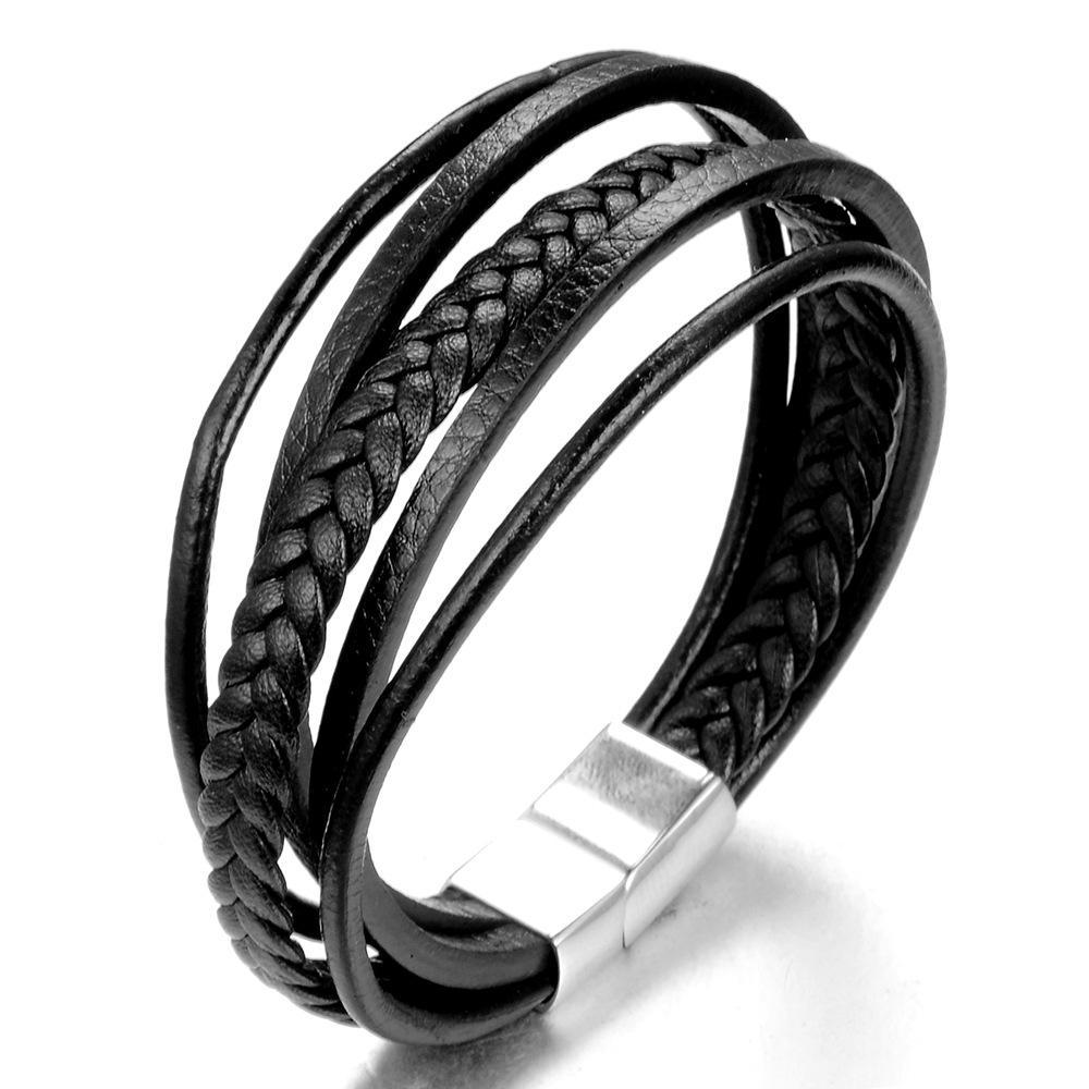 Genuine Leather Bracelet for Men Wrap Bracelets D&D Official Store