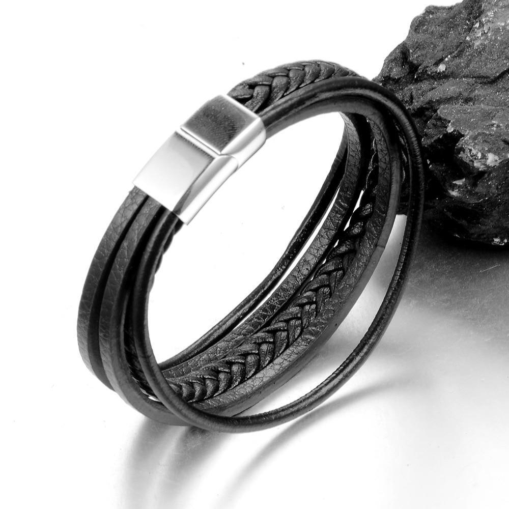 Genuine Leather Bracelet for Men Wrap Bracelets D&D Official Store
