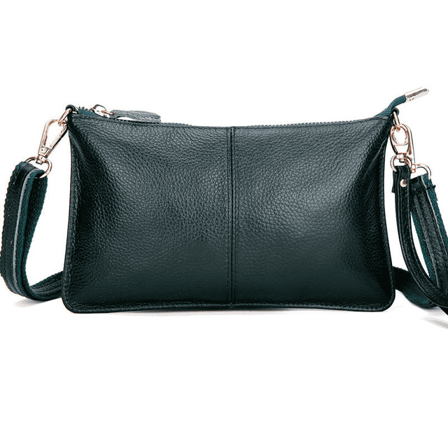 Genuine Leather Candy Color Crossbody Clutch Bag for Women Clutches RanHuang Official Store Dark Green