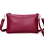 Genuine Leather Candy Color Crossbody Clutch Bag for Women Clutches RanHuang Official Store Wine Red