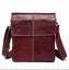 Genuine Leather Small Flap Solid Crossbody Bag for Men Crossbody Bags MVA Bags Factory Sell store 8006O3wine red
