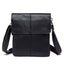 Genuine Leather Small Flap Solid Crossbody Bag for Men Crossbody Bags MVA Bags Factory Sell store N8006A3black