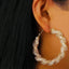 Geometric Circle Hoop Earrings Hoop Earrings 17KM Official Store