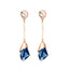 Geometric Crystal Gold Long Earrings Drop Earrings manikay Store