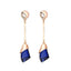 Geometric Crystal Gold Long Earrings Drop Earrings manikay Store