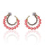 Geometric Crystal Gold Long Earrings Drop Earrings manikay Store E015 Pink