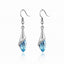 Geometric Crystal Gold Long Earrings Drop Earrings manikay Store E019 Sky Blue