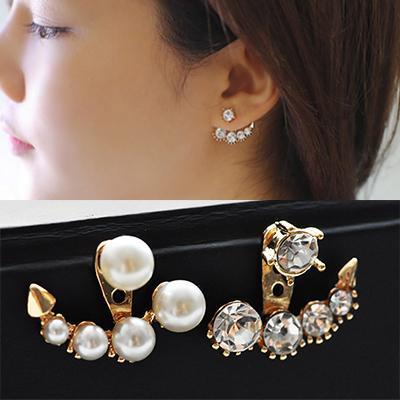 Geometric Crystal Gold Long Earrings Drop Earrings manikay Store E041