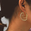 Geometry Round Creole Earrings Hoop Earrings IF ME Official Store