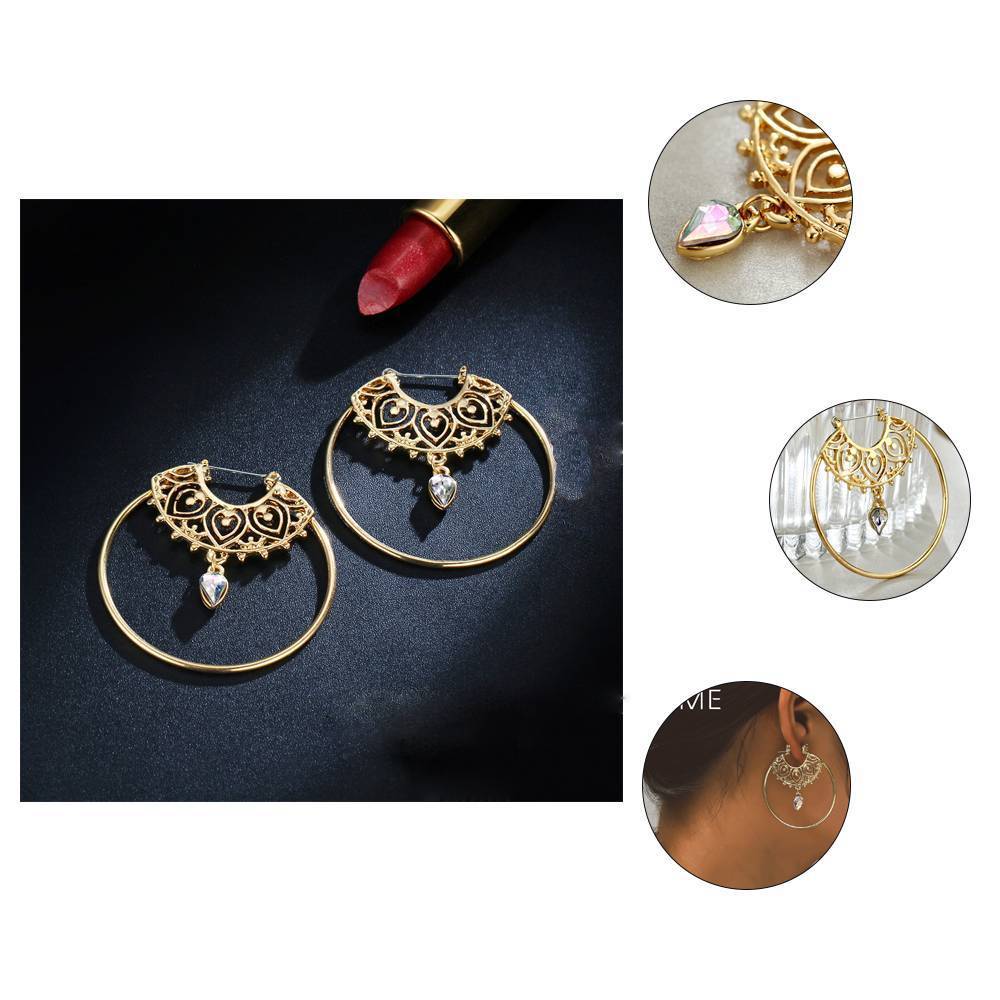 Geometry Round Creole Earrings Hoop Earrings IF ME Official Store