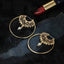 Geometry Round Creole Earrings Hoop Earrings IF ME Official Store